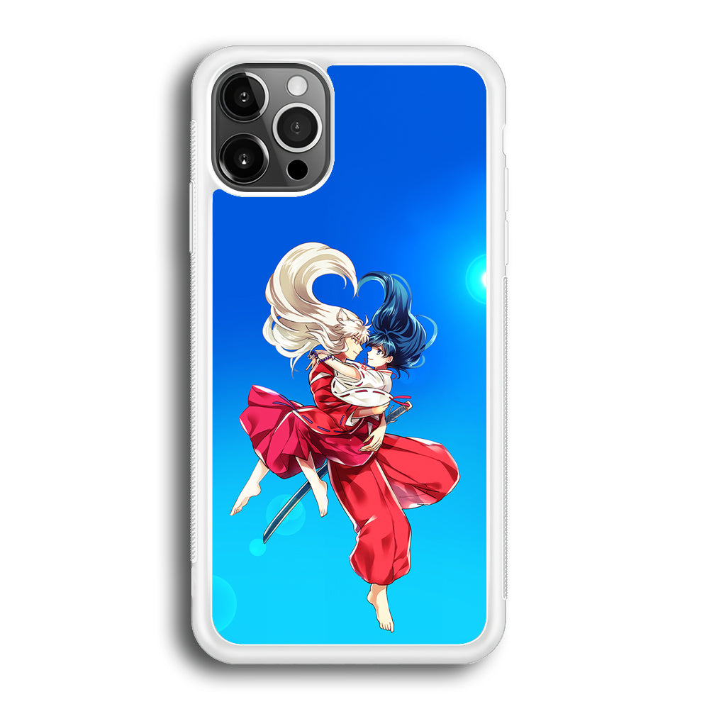 Inuyasha and Kagome Romantic iPhone 12 Pro Max Case-Phone Case-Rubber White (2D Case)-Altracase