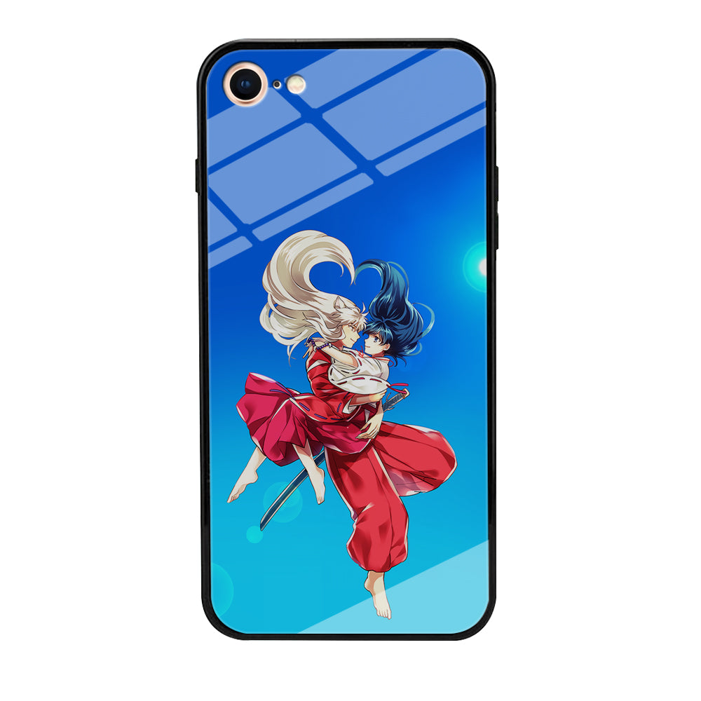 Inuyasha and Kagome Romantic iPhone 8 Case-Phone Case-Tempered Glass Case-Altracase