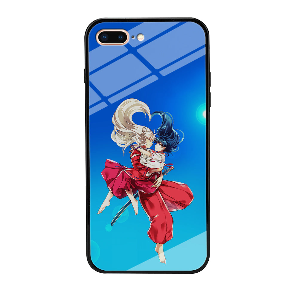 Inuyasha and Kagome Romantic iPhone 8 Plus Case-Phone Case-Tempered Glass Case-Altracase