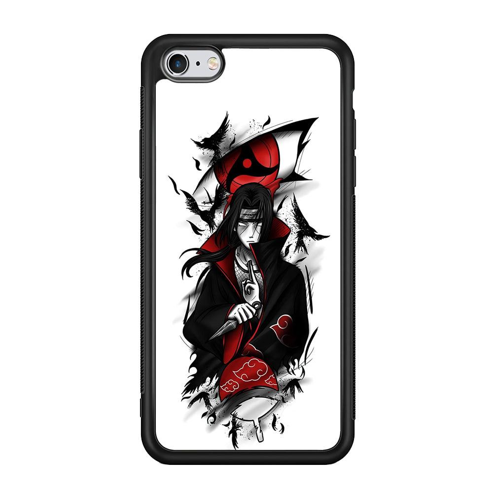 Itachi Uchiha White iPhone 6 | 6s Case-Phone Case-Rubber Black (2D Case)-Altracase