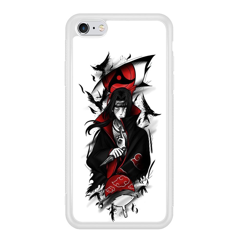 Itachi Uchiha White iPhone 6 | 6s Case-Phone Case-Rubber White (2D Case)-Altracase