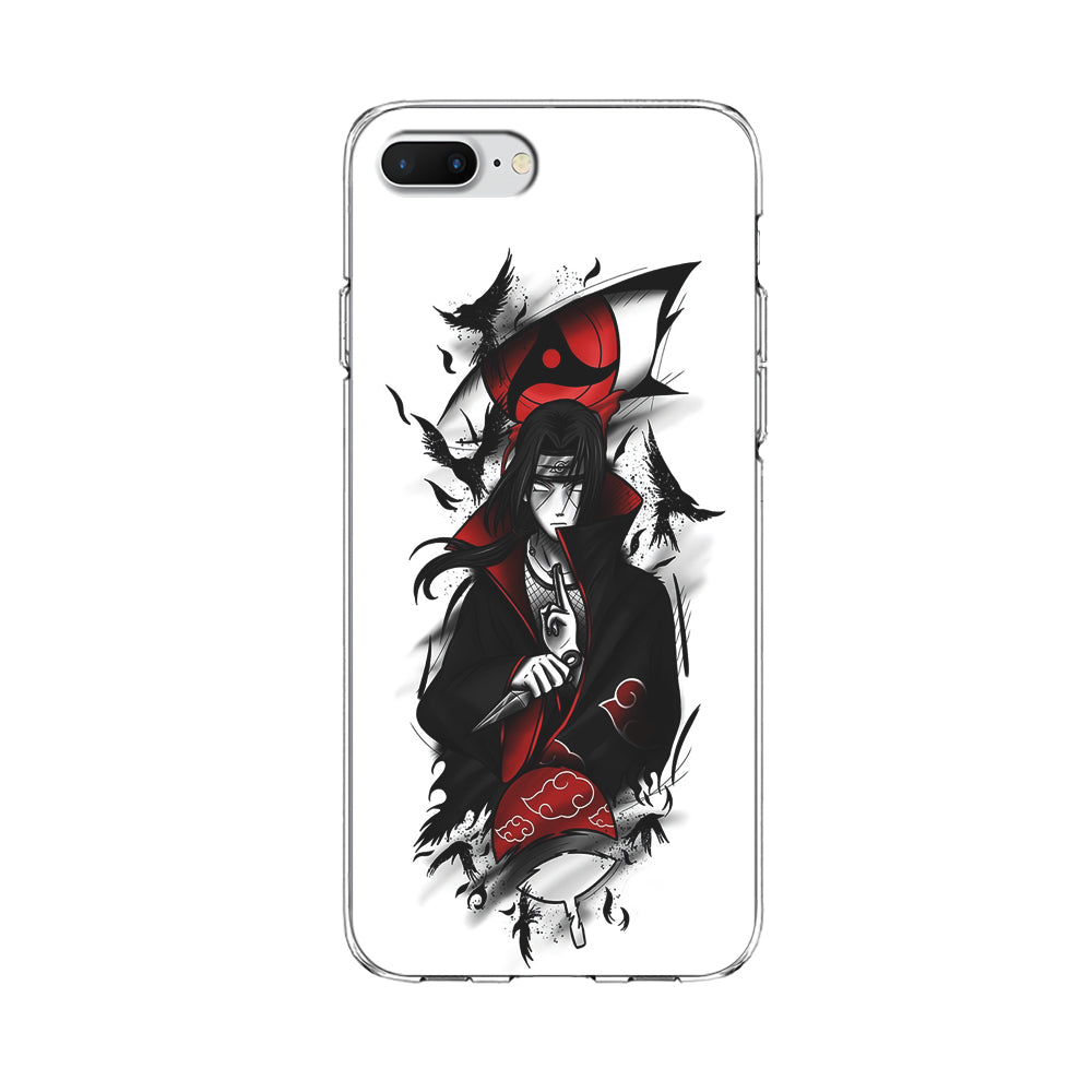 Itachi Uchiha White iPhone 8 Plus Case-Phone Case-Clear Soft Case-Altracase