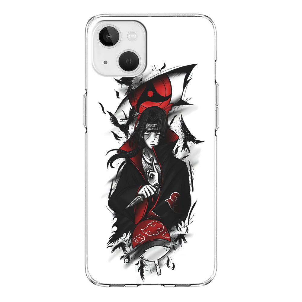 Itachi Uchiha White iPhone 13 Mini Case-Phone Case-Clear Soft Case-Altracase