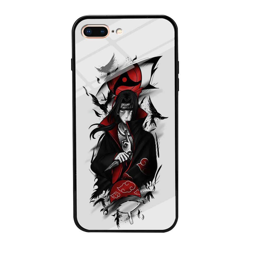 Itachi Uchiha White iPhone 8 Plus Case-Phone Case-Tempered Glass Case-Altracase