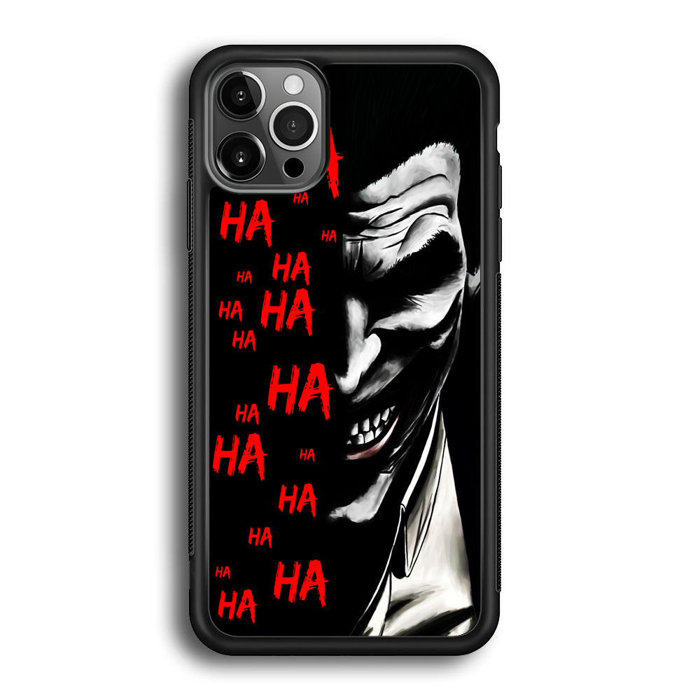 Joker Laugh iPhone 12 Pro Max Case-Phone Case-Rubber Black (2D Case)-Altracase