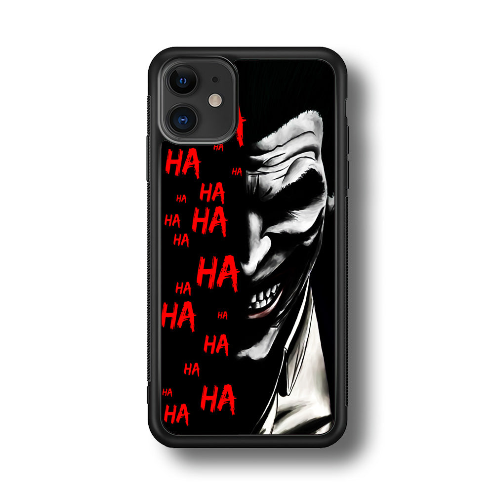 Joker Laugh iPhone 11 Case-Phone Case-Rubber Black (2D Case)-Altracase