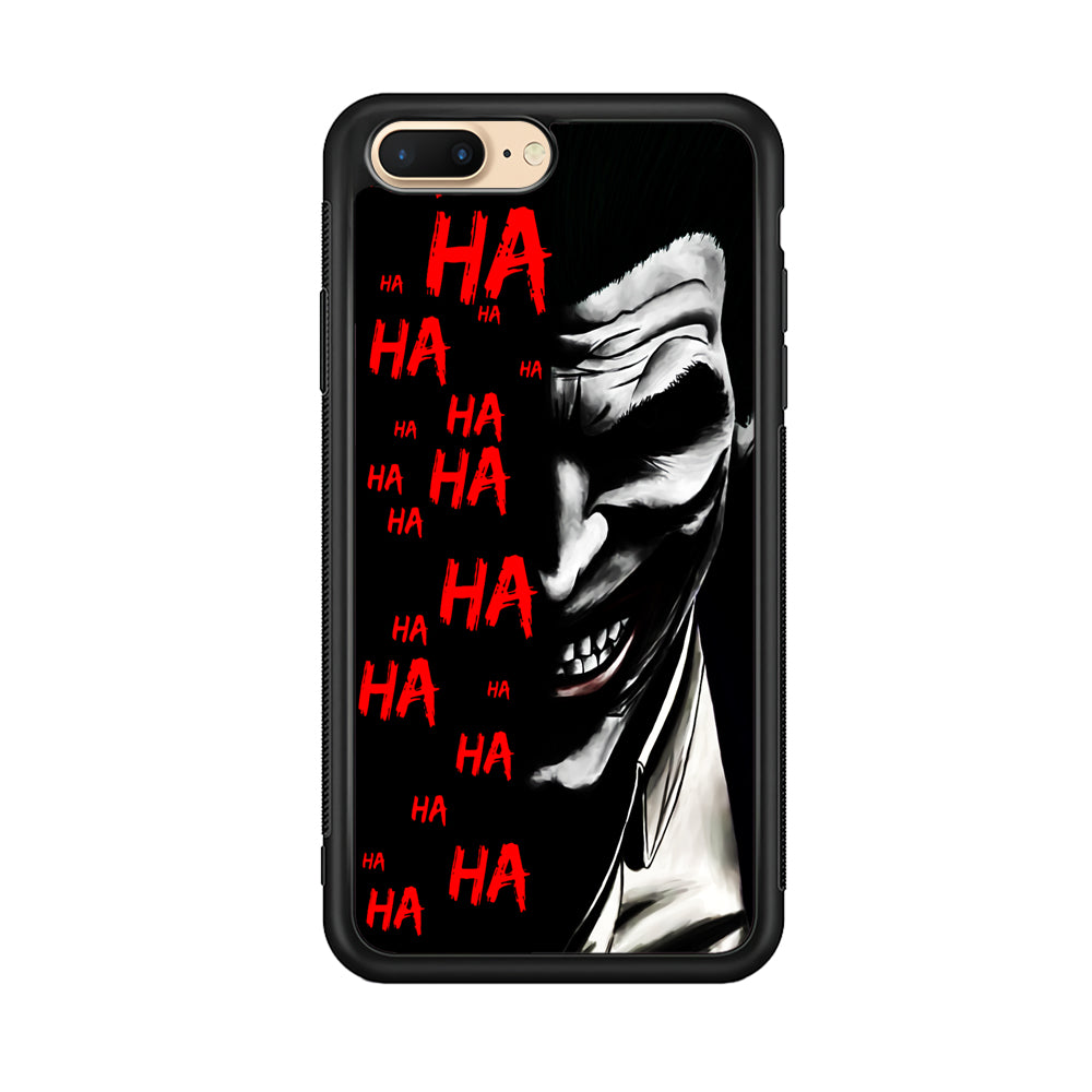 Joker Laugh iPhone 8 Plus Case-Phone Case-Rubber Black (2D Case)-Altracase