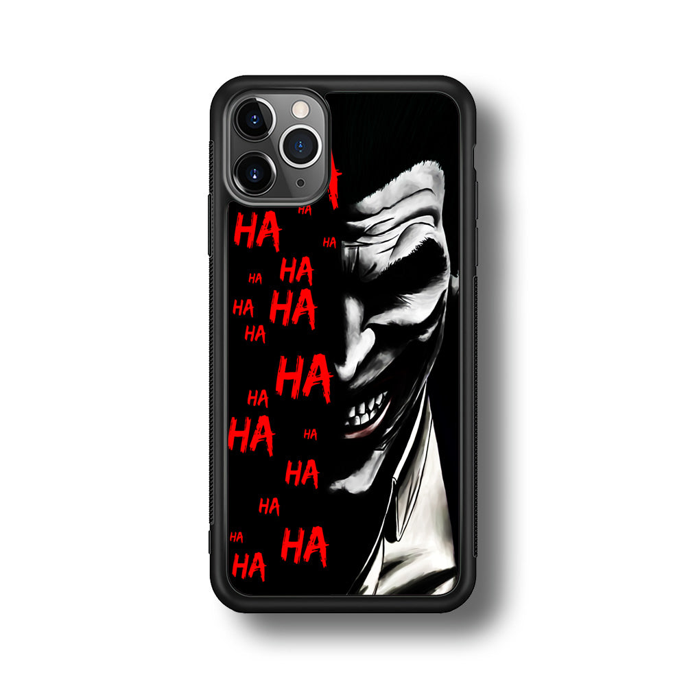 Joker Laugh iPhone 11 Pro Max Case-Phone Case-Rubber Black (2D Case)-Altracase