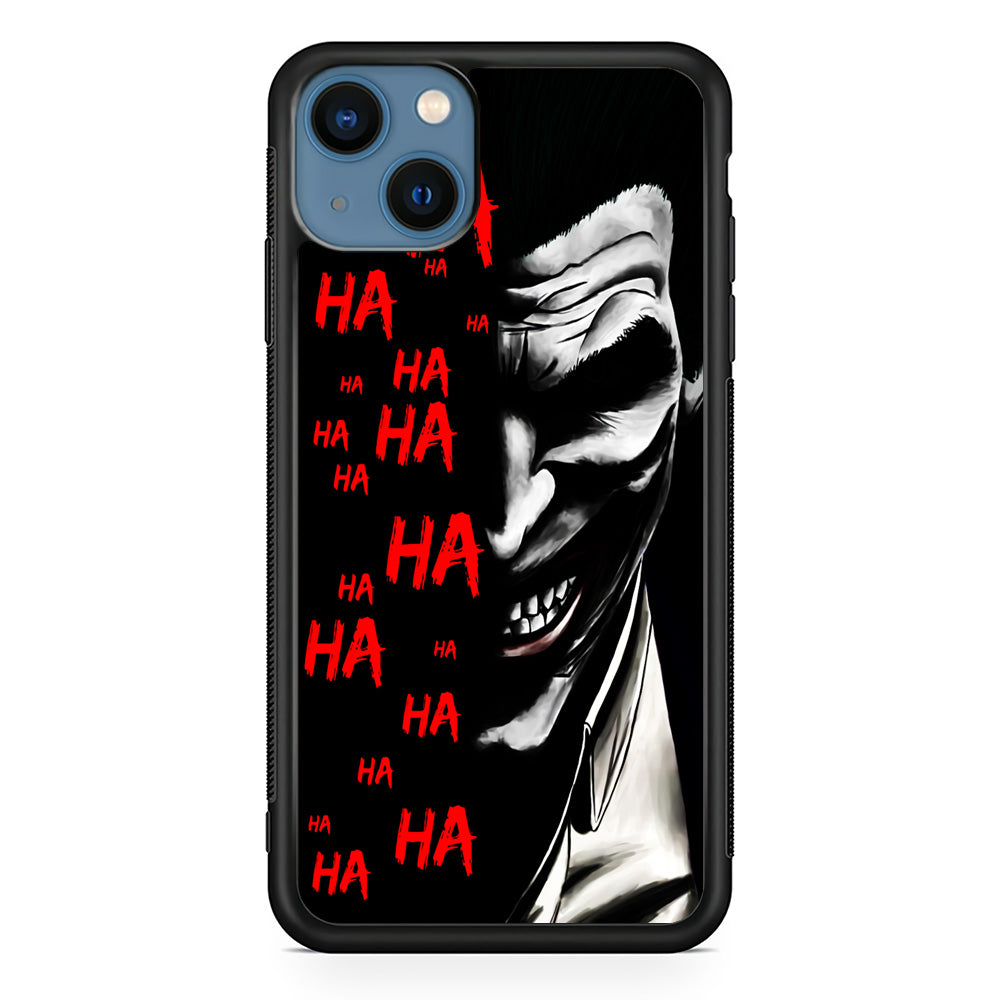 Joker Laugh iPhone 13 Case-Phone Case-Rubber Black (2D Case)-Altracase