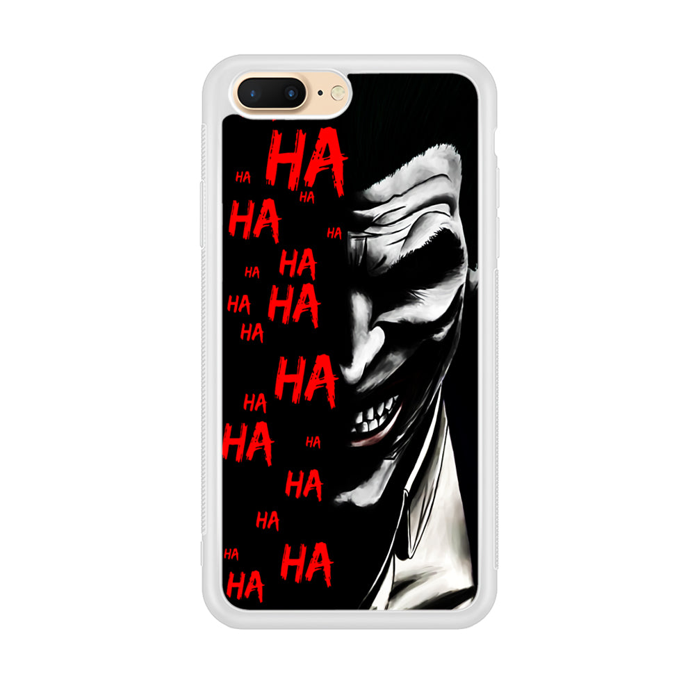 Joker Laugh iPhone 8 Plus Case-Phone Case-Rubber White (2D Case)-Altracase