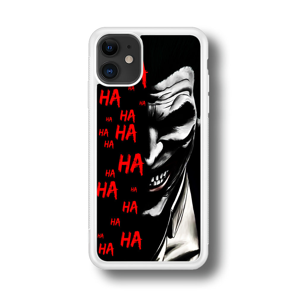 Joker Laugh iPhone 11 Case-Phone Case-Rubber White (2D Case)-Altracase
