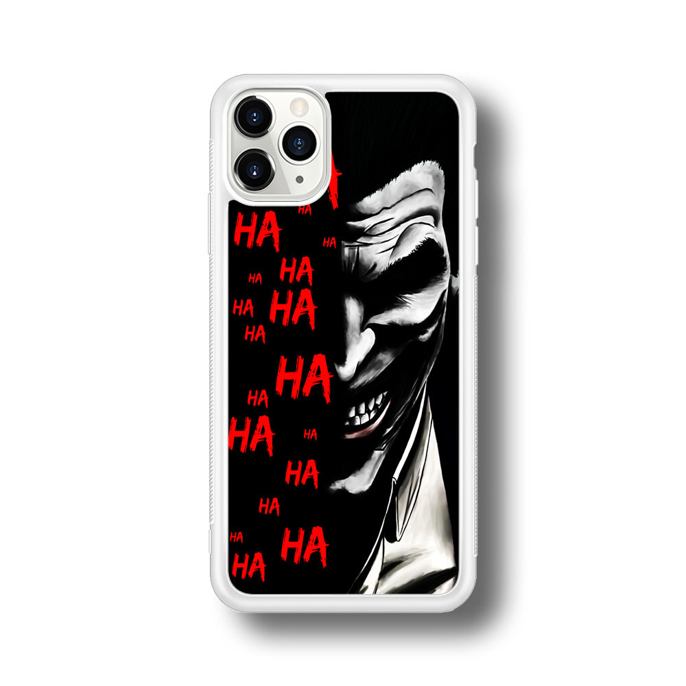 Joker Laugh iPhone 11 Pro Max Case-Phone Case-Rubber White (2D Case)-Altracase