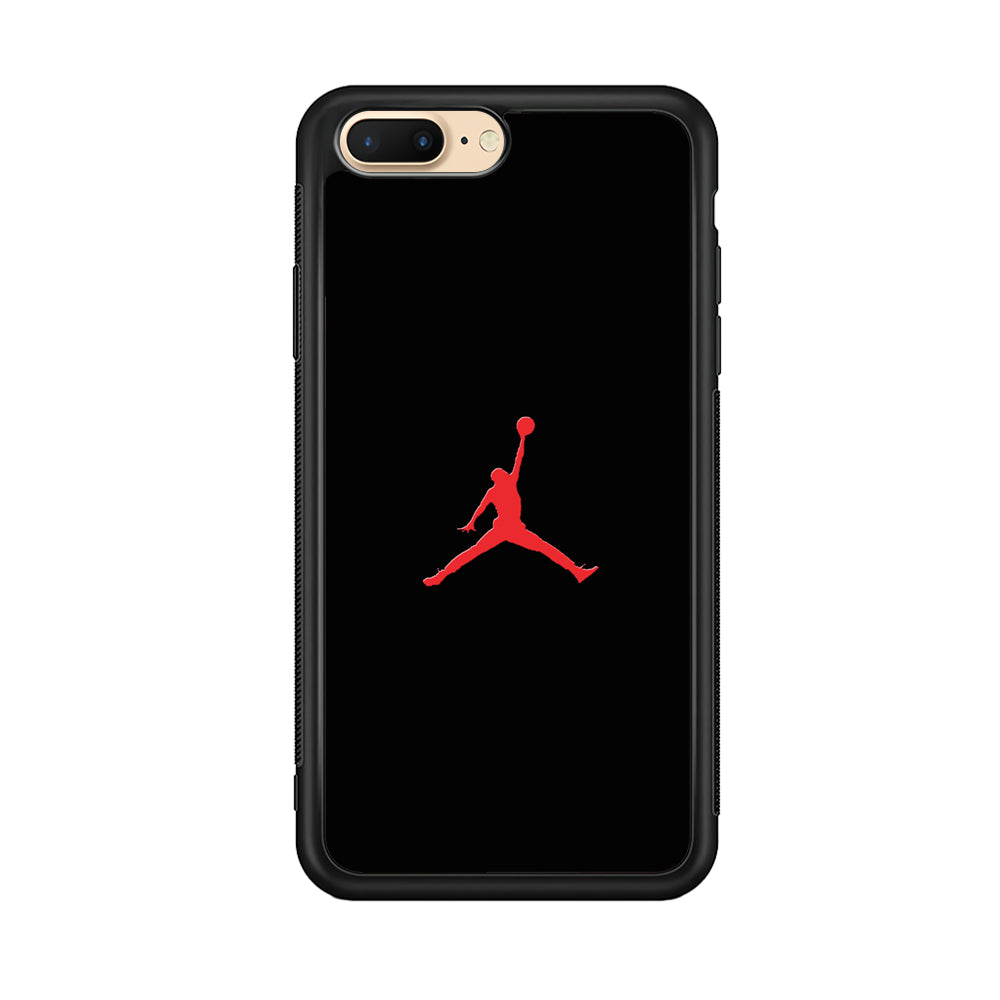 Jordan Logo 003 iPhone 8 Plus Case-Mobile Phone Case-Rubber Black (2D Case)-Altracase