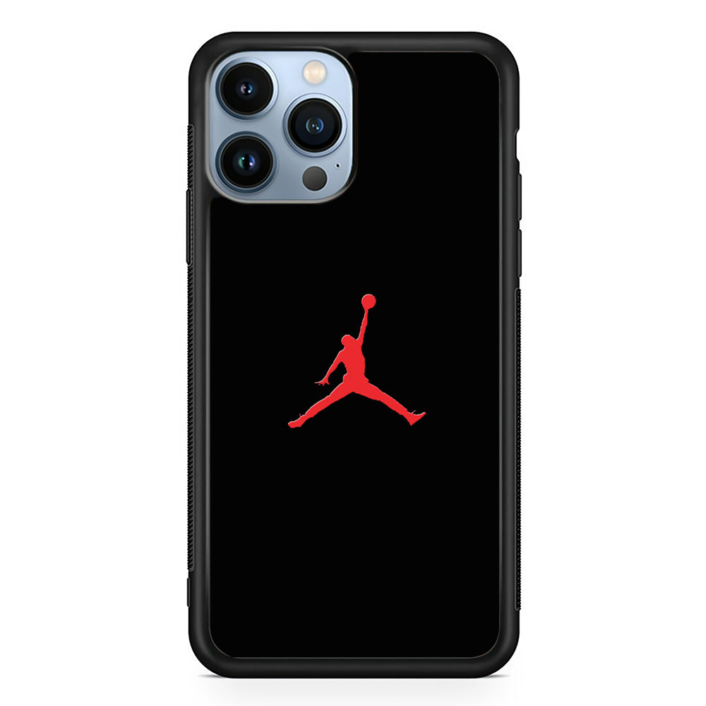 Jordan Logo 003 iPhone 13 Pro Max Case-Mobile Phone Case-Rubber Black (2D Case)-Altracase