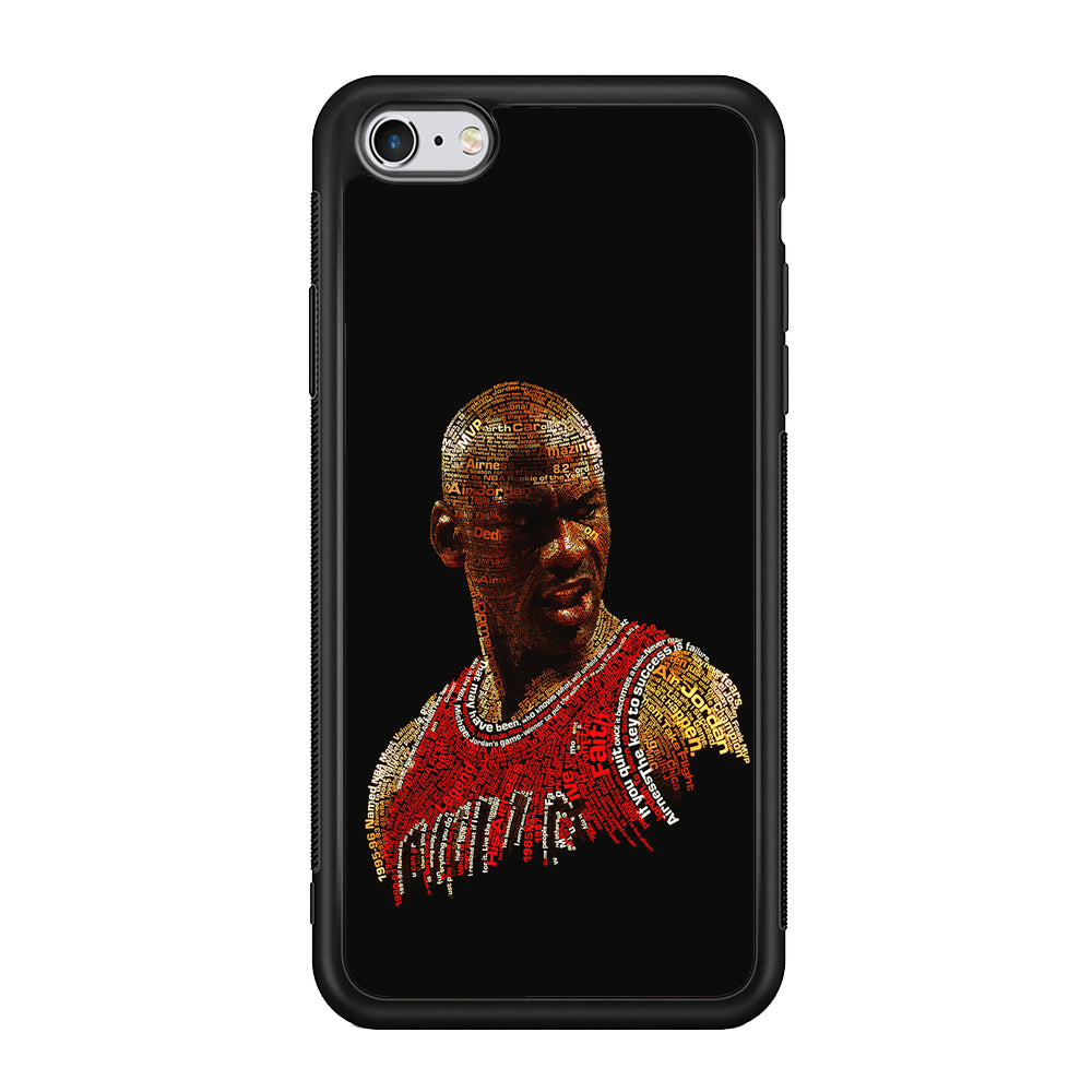 Jordan Typography Art iPhone 6 Plus | 6s Plus Case-Phone Case-Rubber Black (2D Case)-Altracase