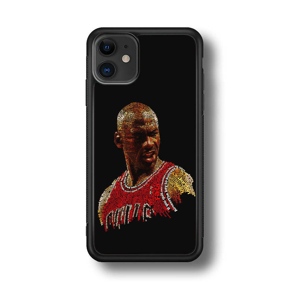 Jordan Typography Art iPhone 11 Case-Phone Case-Rubber Black (2D Case)-Altracase