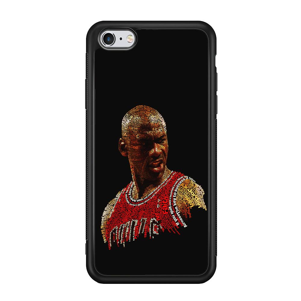 Jordan Typography Art iPhone 6 | 6s Case-Phone Case-Rubber Black (2D Case)-Altracase