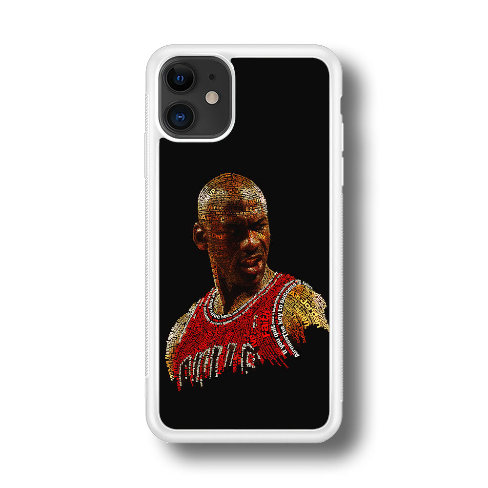 Jordan Typography Art iPhone 11 Case-Phone Case-Rubber White (2D Case)-Altracase