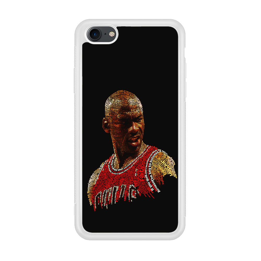 Jordan Typography Art iPhone 7 Case-Phone Case-Rubber White (2D Case)-Altracase