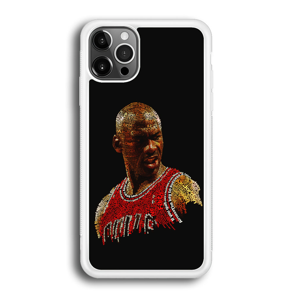 Jordan Typography Art iPhone 12 Pro Max Case-Phone Case-Rubber White (2D Case)-Altracase