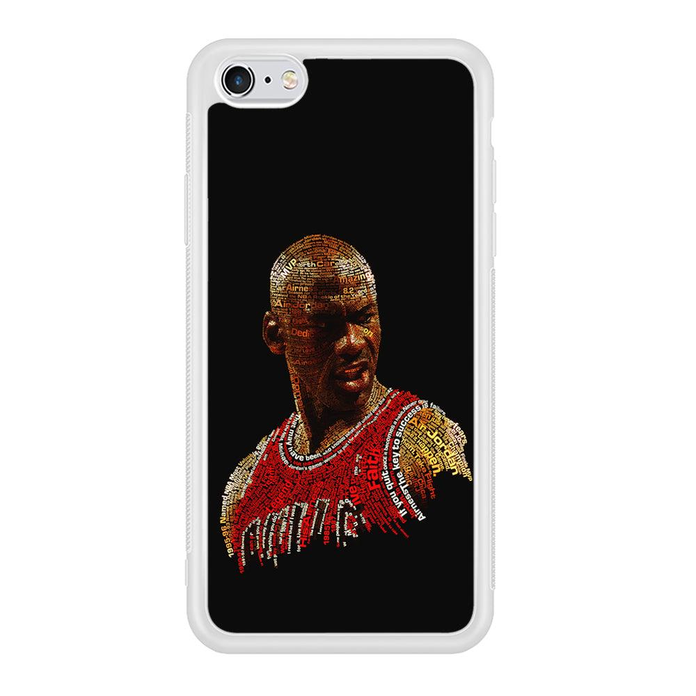 Jordan Typography Art iPhone 6 | 6s Case-Phone Case-Rubber White (2D Case)-Altracase