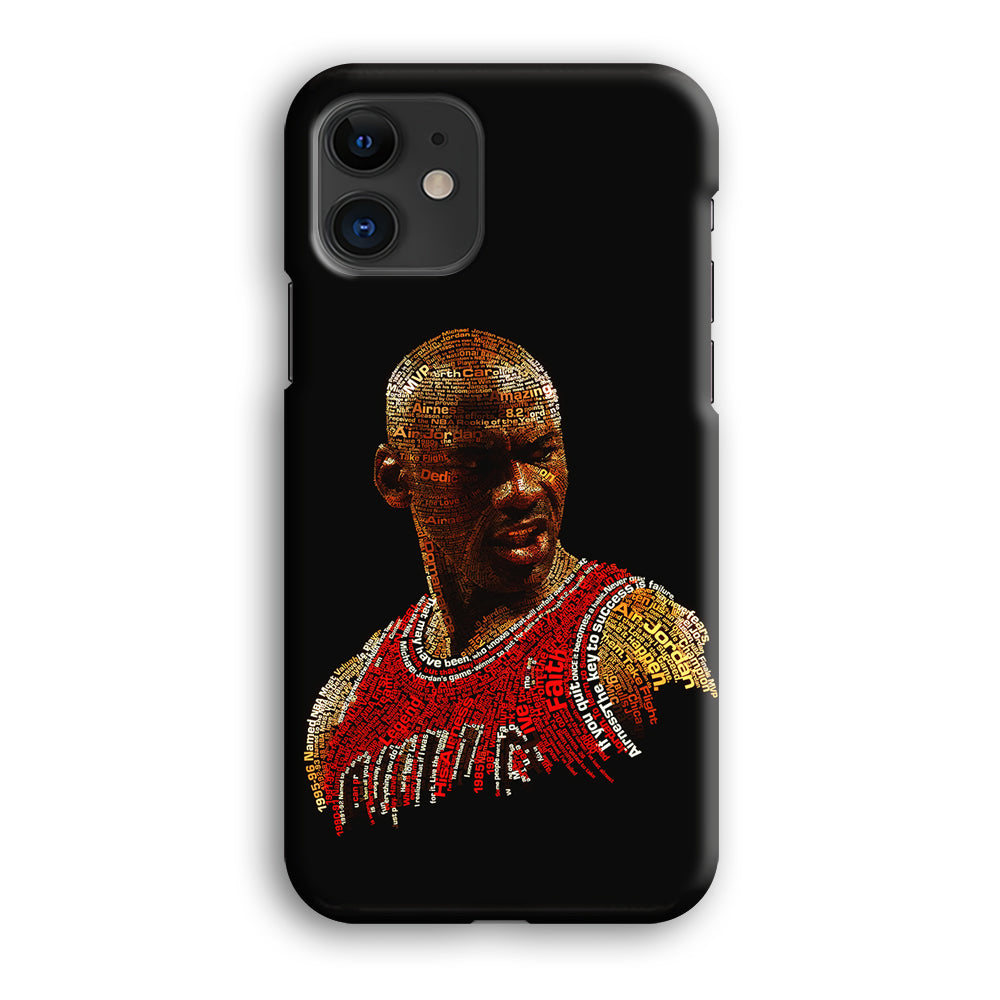 Jordan Typography Art iPhone 12 Case-Phone Case-3D Case-Altracase