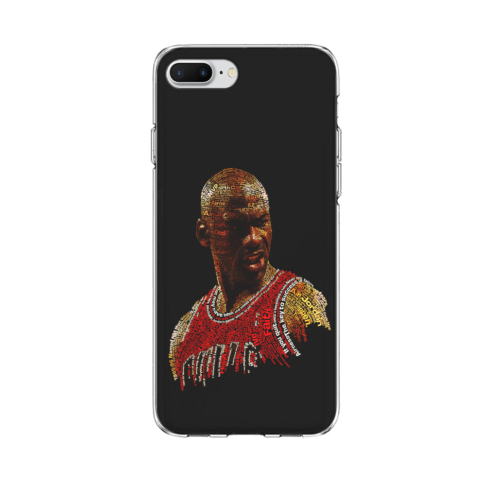 Jordan Typography Art iPhone 8 Plus Case-Phone Case-Clear Soft Case-Altracase