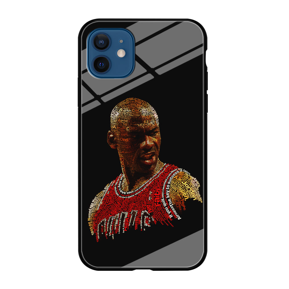 Jordan Typography Art iPhone 12 Case-Phone Case-Tempered Glass Case-Altracase