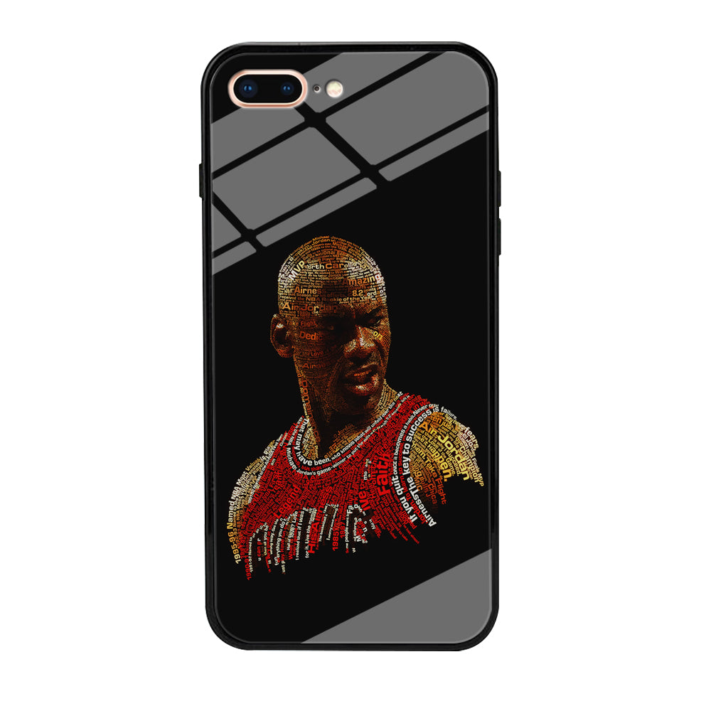Jordan Typography Art iPhone 8 Plus Case-Phone Case-Tempered Glass Case-Altracase