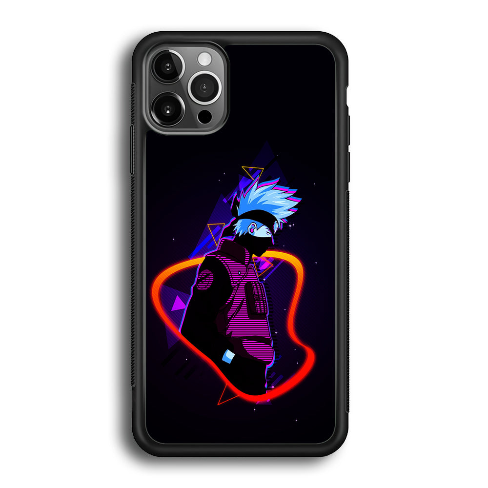 Kakashi Hatake Art iPhone 12 Pro Max Case-Phone Case-Rubber Black (2D Case)-Altracase