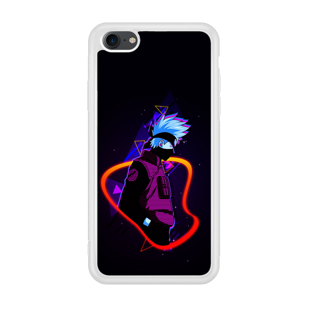 Kakashi Hatake Art iPhone 8 Case-Phone Case-Rubber White (2D Case)-Altracase