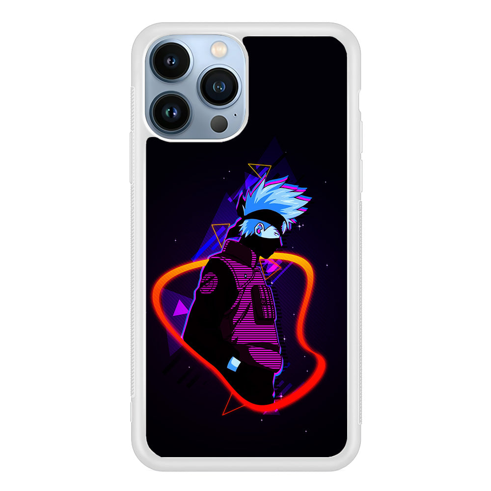 Kakashi Hatake Art iPhone 15 Pro Case-Phone Case-Rubber White (2D Case)-Altracase