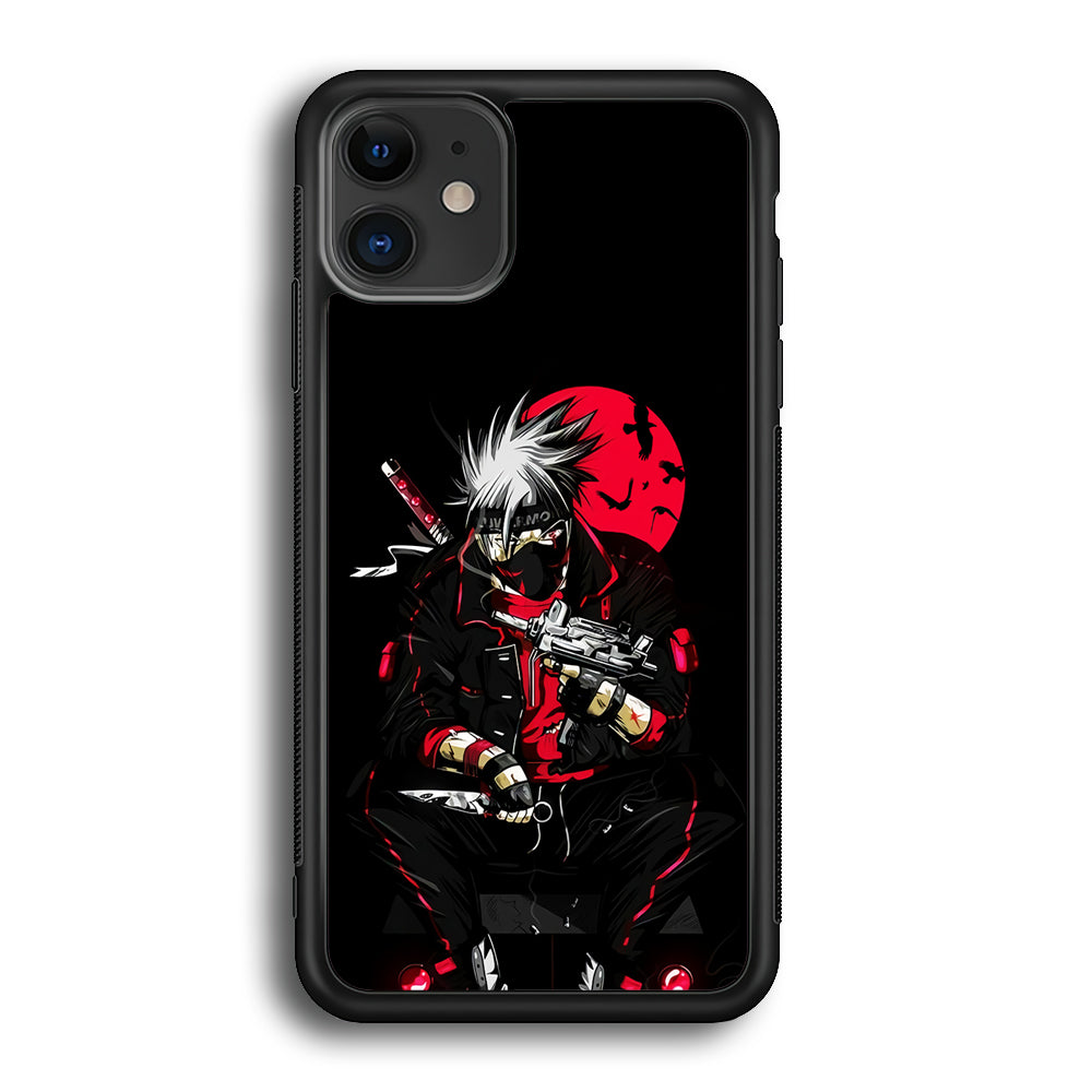 Kakashi Hatake Mafia Style iPhone 12 Case-Phone Case-Rubber Black (2D Case)-Altracase