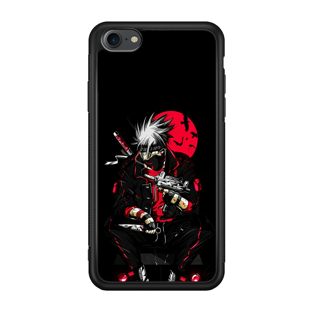 Kakashi Hatake Mafia Style iPhone 8 Case-Phone Case-Rubber Black (2D Case)-Altracase