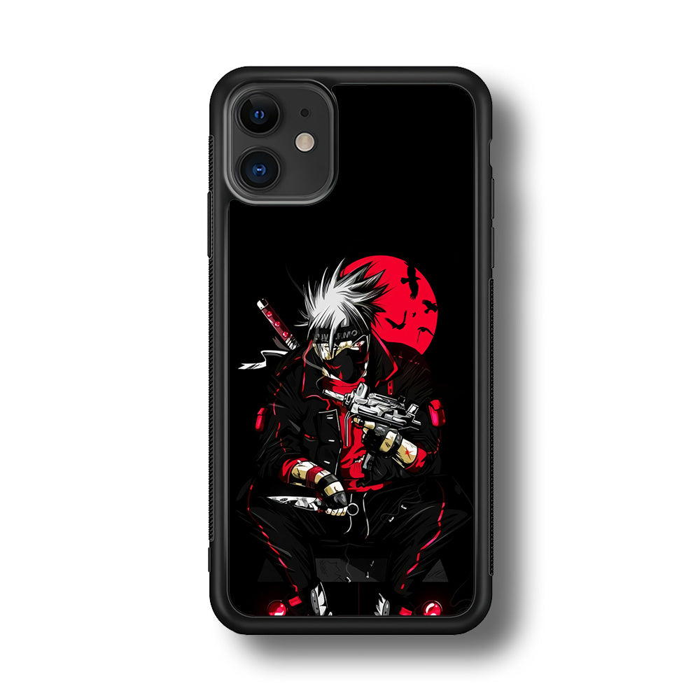 Kakashi Hatake Mafia Style iPhone 11 Case-Phone Case-Rubber Black (2D Case)-Altracase