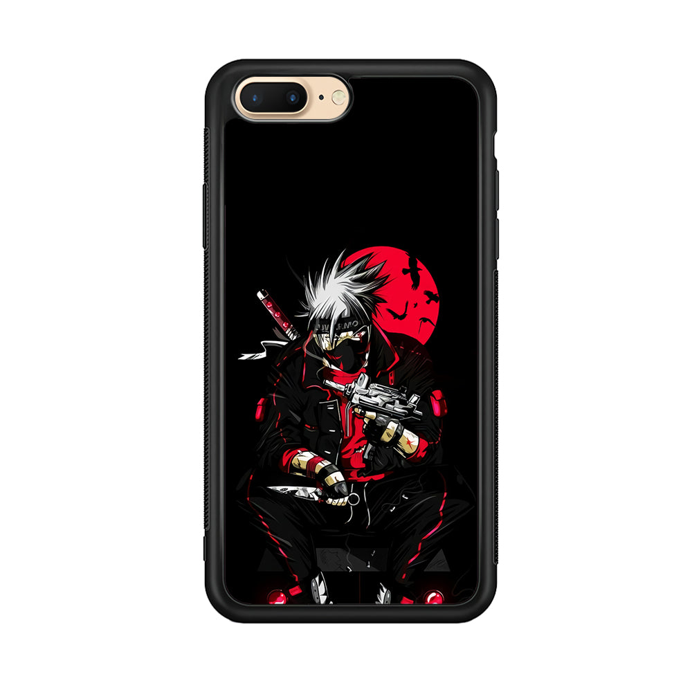 Kakashi Hatake Mafia Style iPhone 8 Plus Case-Phone Case-Rubber Black (2D Case)-Altracase