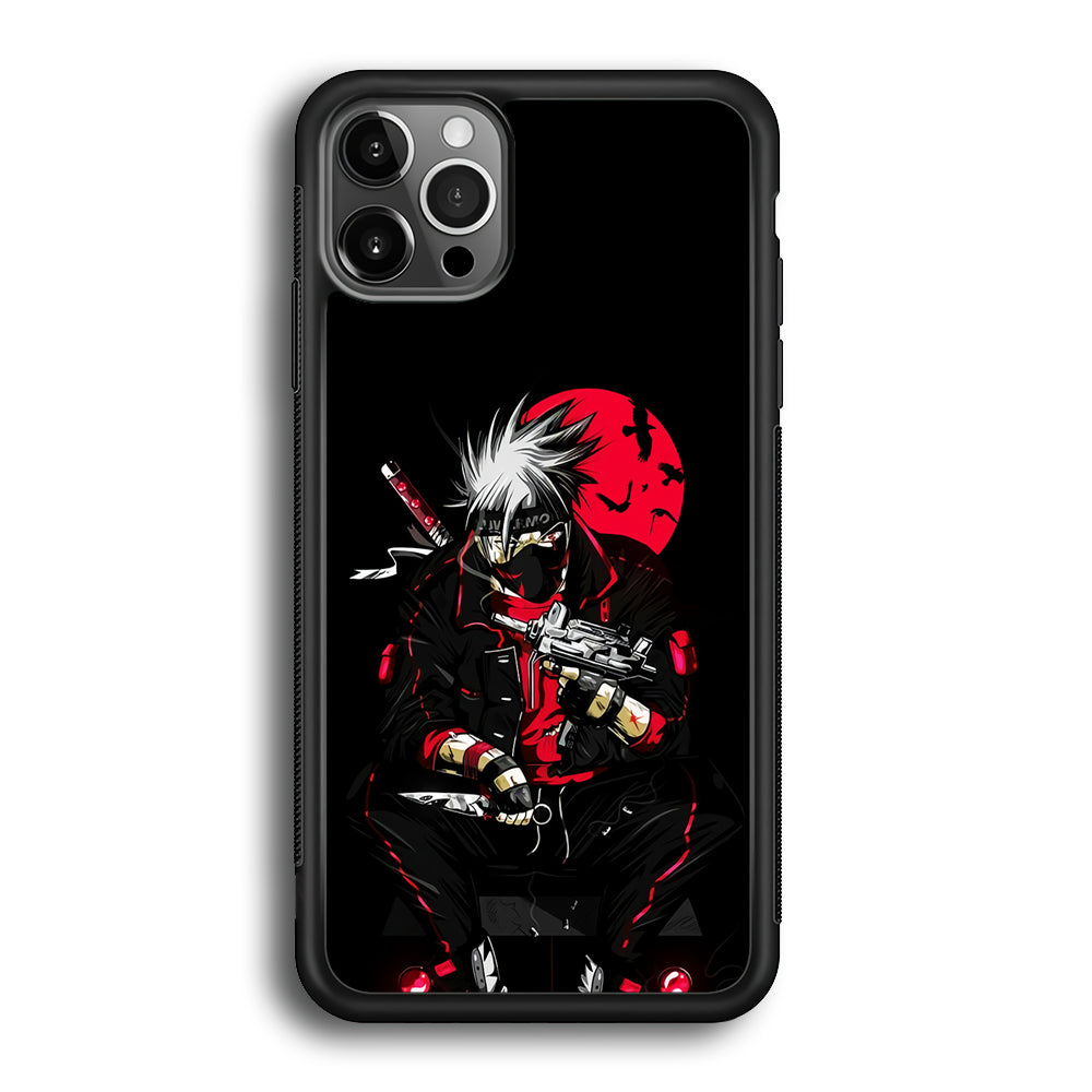 Kakashi Hatake Mafia Style iPhone 12 Pro Case-Phone Case-Rubber Black (2D Case)-Altracase