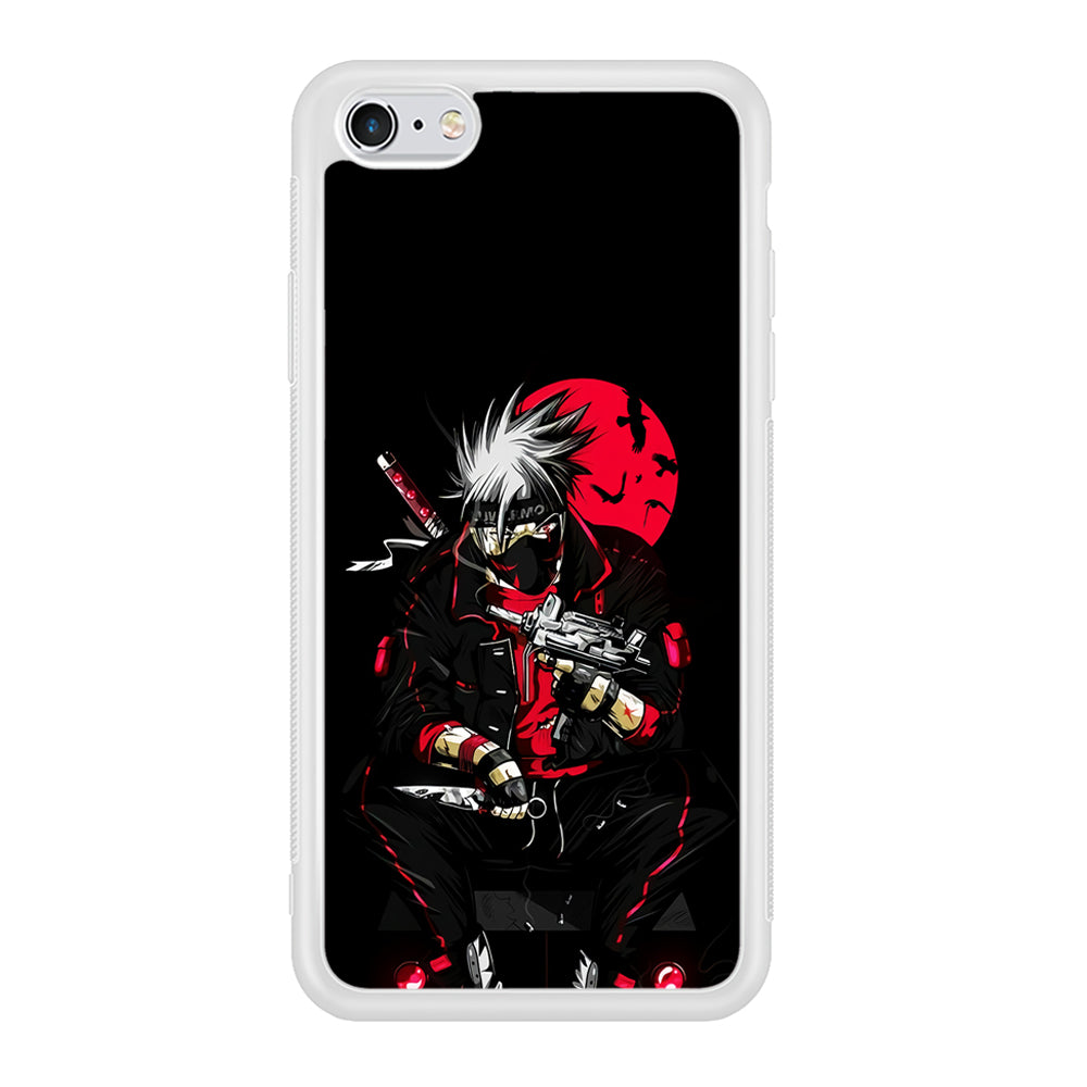 Kakashi Hatake Mafia Style iPhone 6 Plus | 6s Plus Case-Phone Case-Rubber White (2D Case)-Altracase