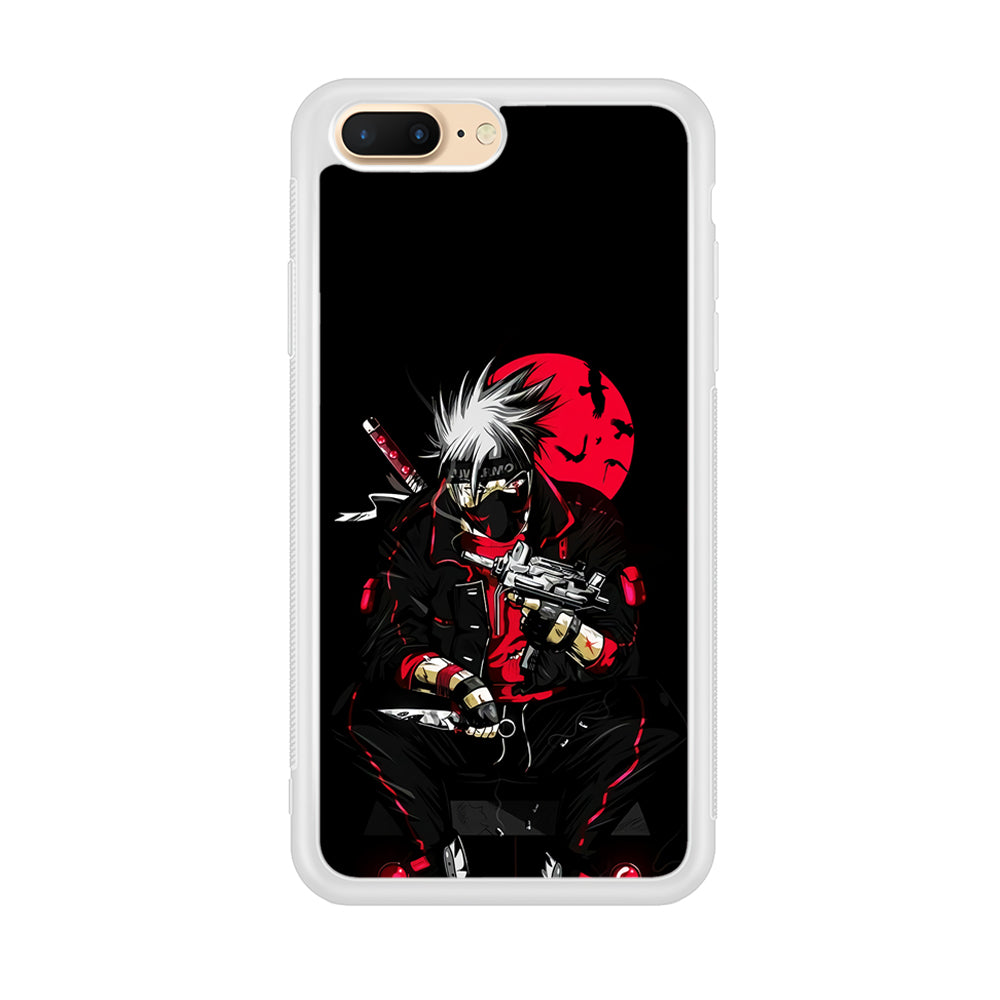 Kakashi Hatake Mafia Style iPhone 8 Plus Case-Phone Case-Rubber White (2D Case)-Altracase