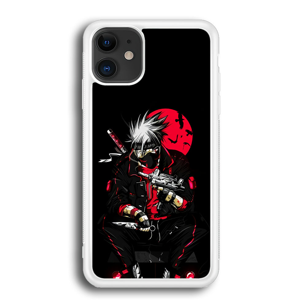 Kakashi Hatake Mafia Style iPhone 12 Case-Phone Case-Rubber White (2D Case)-Altracase
