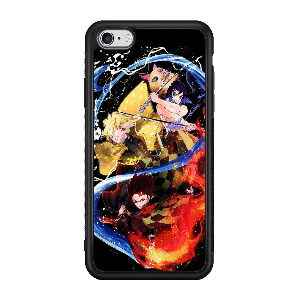Kimetsu no Yaiba Demon Slayer iPhone 6 | 6s Case-Phone Case-Rubber Black (2D Case)-Altracase