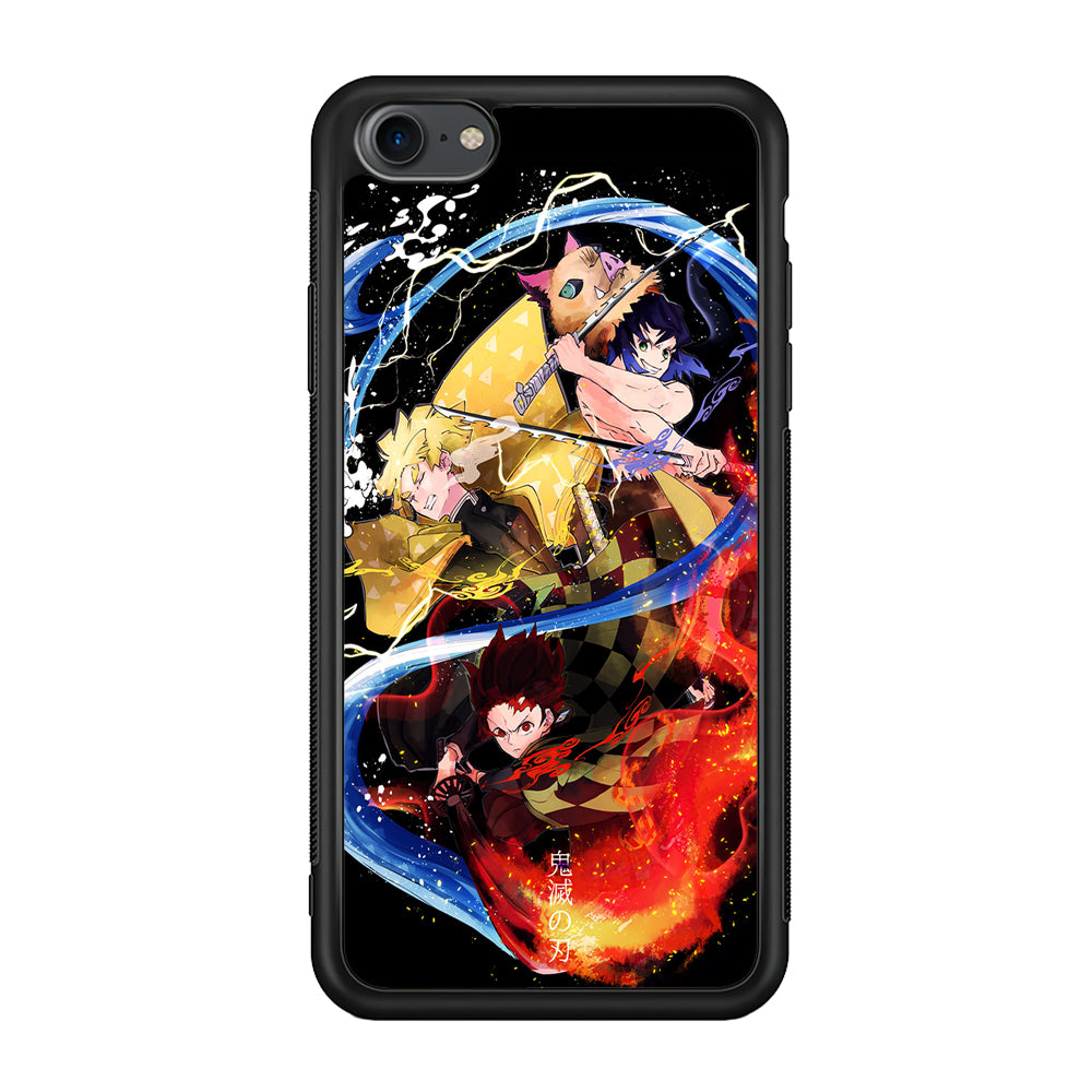 Kimetsu no Yaiba Demon Slayer iPhone 7 Case-Phone Case-Rubber Black (2D Case)-Altracase