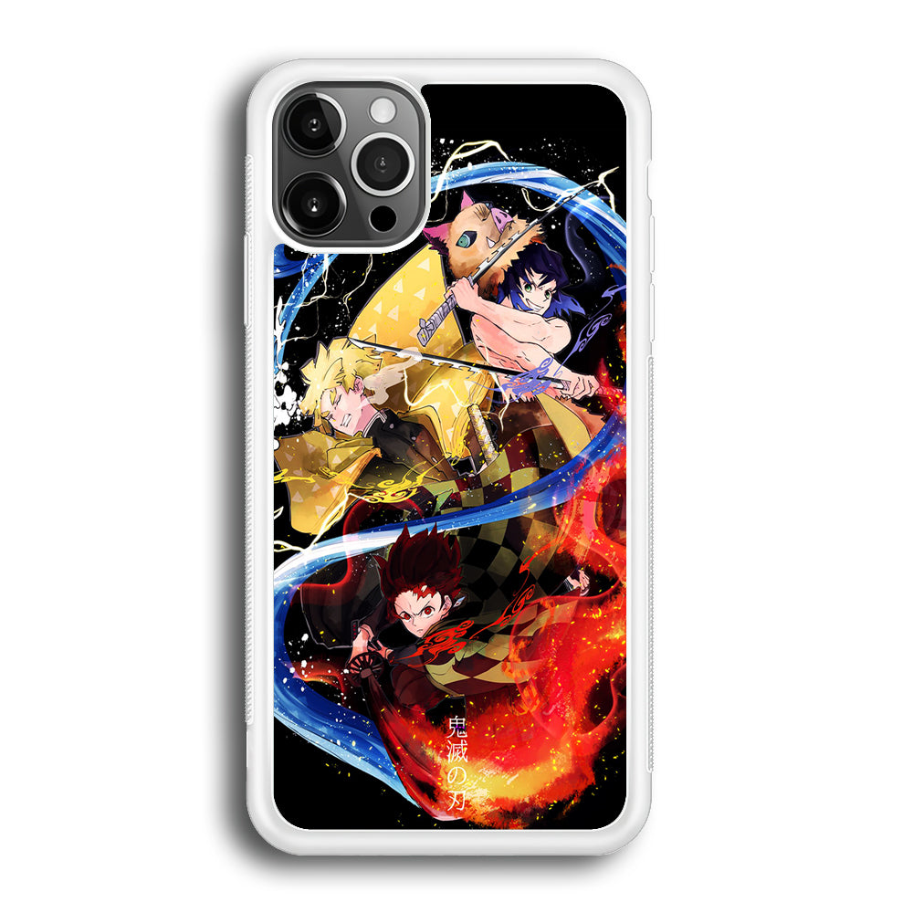 Kimetsu no Yaiba Demon Slayer iPhone 12 Pro Max Case-Phone Case-Rubber White (2D Case)-Altracase