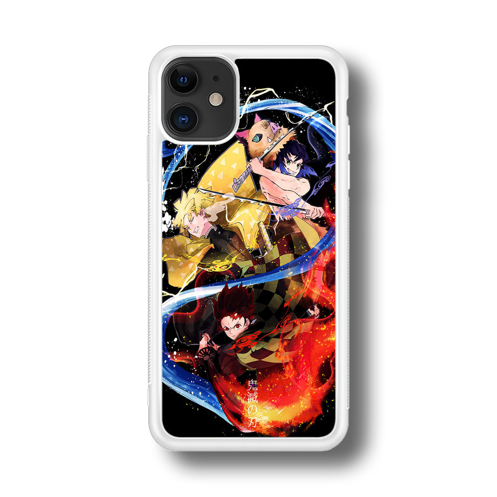 Kimetsu no Yaiba Demon Slayer iPhone 11 Case-Phone Case-Rubber White (2D Case)-Altracase