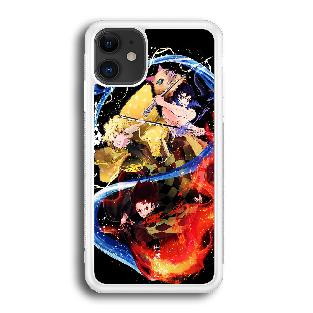 Kimetsu no Yaiba Demon Slayer iPhone 12 Case-Phone Case-Rubber White (2D Case)-Altracase