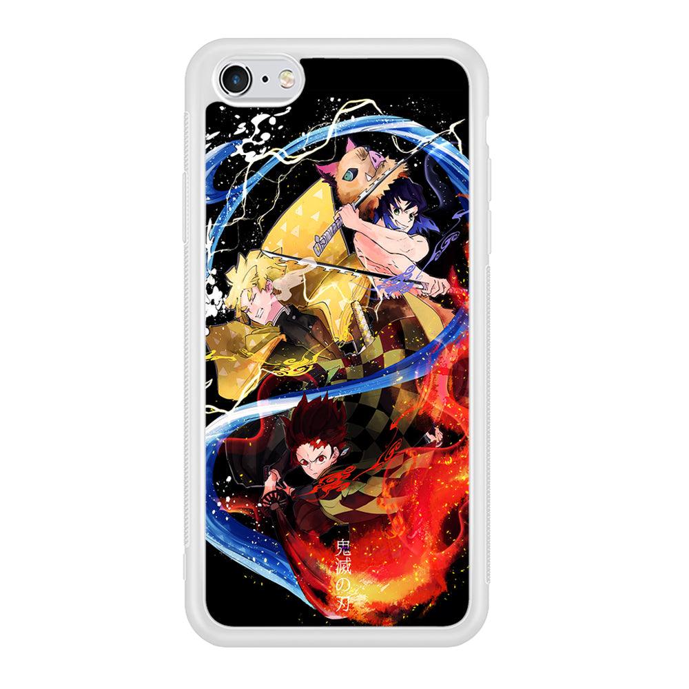 Kimetsu no Yaiba Demon Slayer iPhone 6 | 6s Case-Phone Case-Rubber White (2D Case)-Altracase