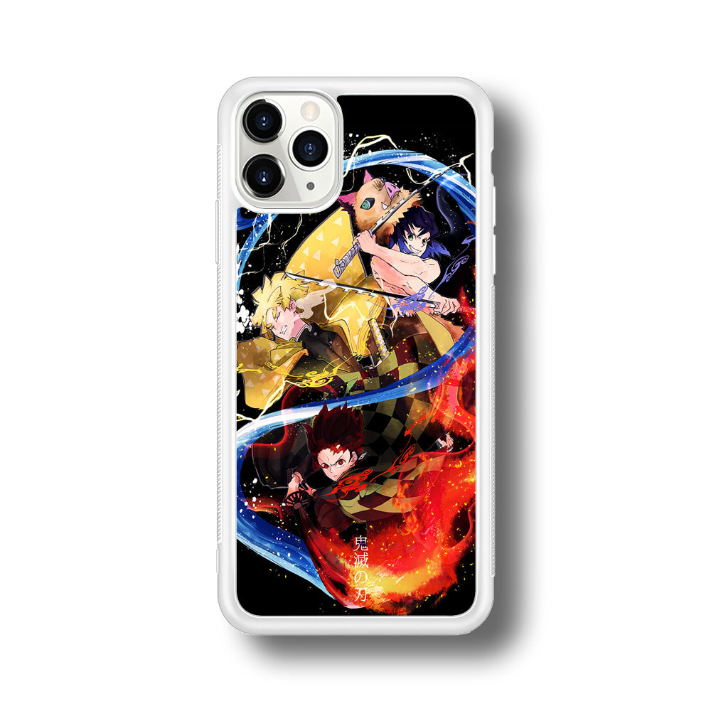 Kimetsu no Yaiba Demon Slayer iPhone 11 Pro Case-Phone Case-Rubber White (2D Case)-Altracase