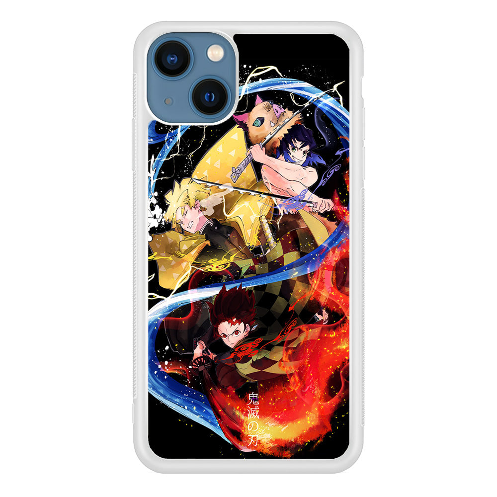 Kimetsu no Yaiba Demon Slayer iPhone 13 Mini Case-Phone Case-Rubber White (2D Case)-Altracase