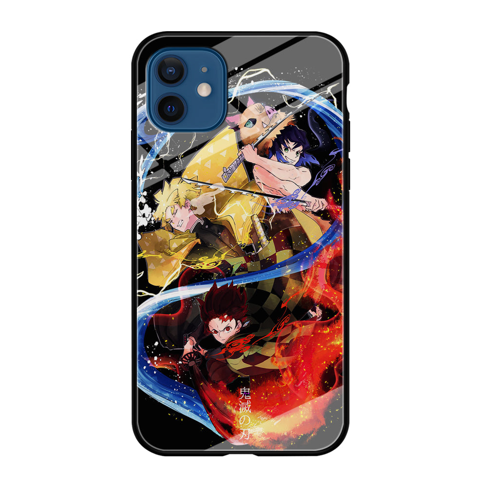 Kimetsu no Yaiba Demon Slayer iPhone 12 Case-Phone Case-Tempered Glass Case-Altracase