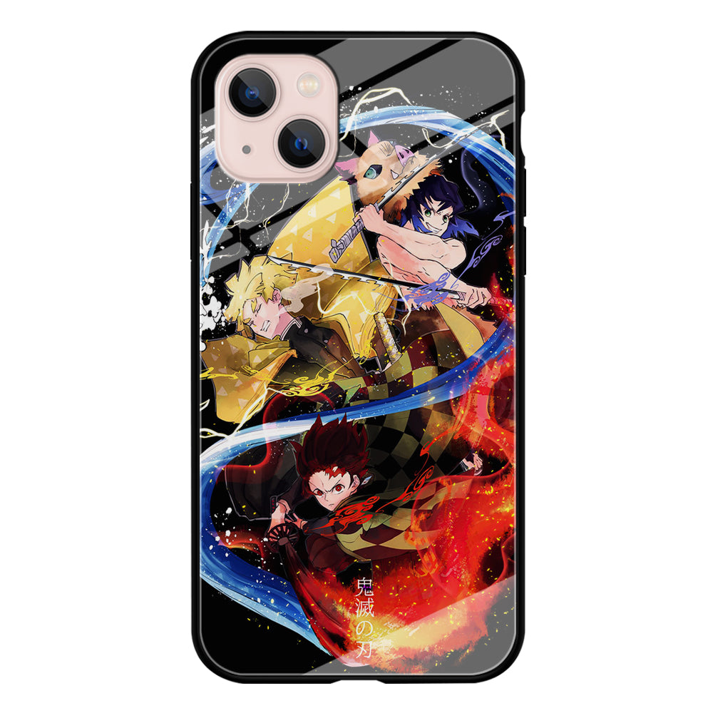 Kimetsu no Yaiba Demon Slayer iPhone 13 Mini Case-Phone Case-Tempered Glass Case-Altracase